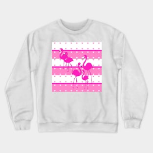 Think Pink Flamingos - Pink Flamingo Art Crewneck Sweatshirt